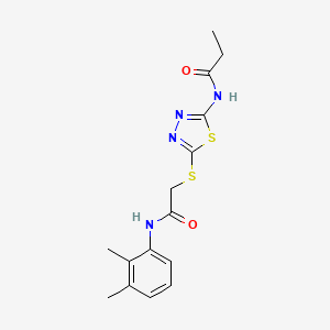 N-(5-((2-((2,3-dimethylphenyl)amino)-2-oxoethyl)thio)-1,3,4-thiadiazol-2-yl)propionamide