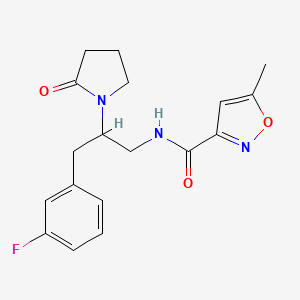N-(3-(3-fluorophenyl)-2-(2-oxopyrrolidin-1-yl)propyl)-5-methylisoxazole-3-carboxamide