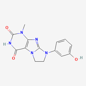 8-(3-Hydroxyphenyl)-1-methyl-1,3,5-trihydroimidazolidino[1,2-h]purine-2,4-dion e