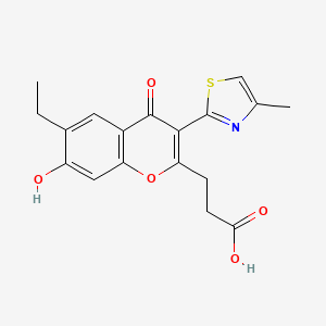 3-(6-ethyl-7-hydroxy-3-(4-methylthiazol-2-yl)-4-oxo-4H-chromen-2-yl)propanoic acid