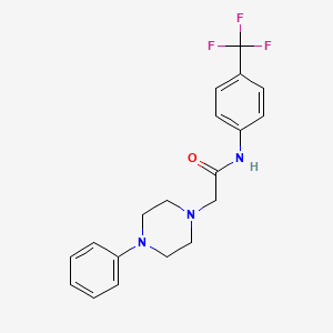 2-(4-phenylpiperazin-1-yl)-N-[4-(trifluoromethyl)phenyl]acetamide