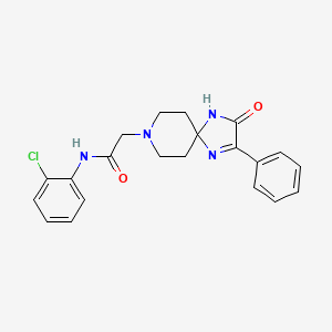 molecular formula C21H21ClN4O2 B2848055 N-(2-chlorophenyl)-2-(3-oxo-2-phenyl-1,4,8-triazaspiro[4.5]dec-1-en-8-yl)acetamide CAS No. 932475-83-7