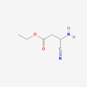 molecular formula C6H10N2O2 B2848056 Ethyl 3-amino-3-cyanopropanoate CAS No. 1501107-84-1