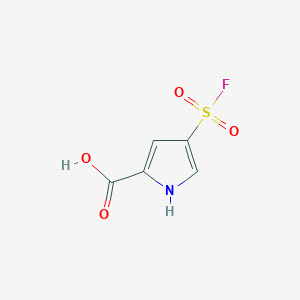 molecular formula C5H4FNO4S B2848059 4-(fluorosulfonyl)-1H-pyrrole-2-carboxylic acid CAS No. 1909319-52-3