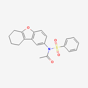 molecular formula C20H19NO4S B2848060 N-(benzenesulfonyl)-N-(6,7,8,9-tetrahydrodibenzofuran-2-yl)acetamide CAS No. 518303-90-7