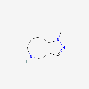 molecular formula C8H13N3 B2848069 1-甲基-1H,4H,5H,6H,7H,8H-吡唑并[4,3-c]吖啶 CAS No. 1505428-23-8