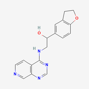 molecular formula C17H16N4O2 B2848072 1-(2,3-Dihydro-1-benzofuran-5-yl)-2-(pyrido[3,4-d]pyrimidin-4-ylamino)ethanol CAS No. 2379975-66-1