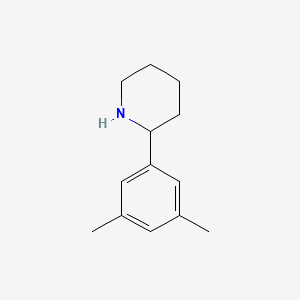 molecular formula C13H19N B2848074 2-(3,5-二甲基苯基)哌啶 CAS No. 383128-39-0