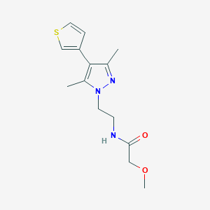 molecular formula C14H19N3O2S B2848083 N-(2-(3,5-dimethyl-4-(thiophen-3-yl)-1H-pyrazol-1-yl)ethyl)-2-methoxyacetamide CAS No. 2034358-14-8