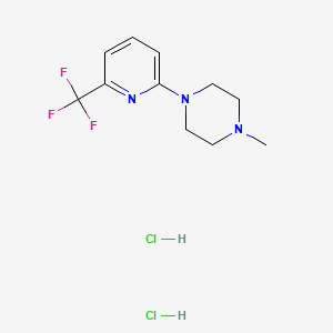 molecular formula C11H16Cl2F3N3 B2848088 1-Methyl-4-[6-(trifluoromethyl)pyridin-2-yl]piperazine;dihydrochloride CAS No. 2379970-76-8