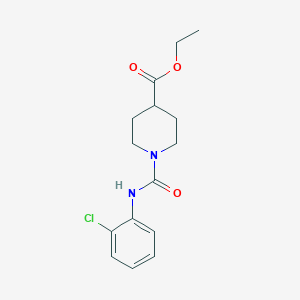 molecular formula C15H19ClN2O3 B284809 Ethyl 1-((2-chlorophenyl)carbamoyl)piperidine-4-carboxylate 