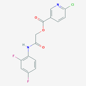 molecular formula C14H9ClF2N2O3 B2848090 [(2,4-Difluorophenyl)carbamoyl]methyl 6-chloropyridine-3-carboxylate CAS No. 386279-10-3