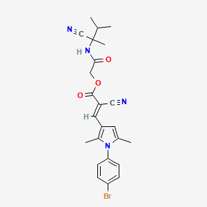 [2-[(2-cyano-3-methylbutan-2-yl)amino]-2-oxoethyl] (E)-3-[1-(4-bromophenyl)-2,5-dimethylpyrrol-3-yl]-2-cyanoprop-2-enoate