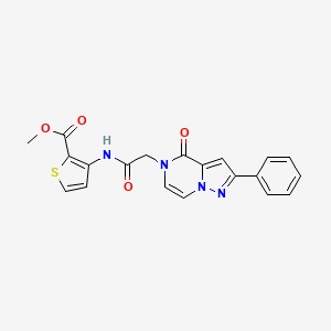 methyl 3-(2-(4-oxo-2-phenylpyrazolo[1,5-a]pyrazin-5(4H)-yl)acetamido)thiophene-2-carboxylate