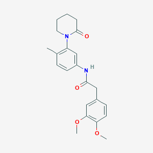 2-(3,4-dimethoxyphenyl)-N-(4-methyl-3-(2-oxopiperidin-1-yl)phenyl)acetamide