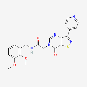 molecular formula C21H19N5O4S B2848106 N-(2,3-dimethoxybenzyl)-2-(7-oxo-3-(pyridin-4-yl)isothiazolo[4,5-d]pyrimidin-6(7H)-yl)acetamide CAS No. 1251566-07-0
