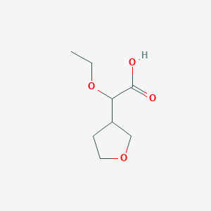 molecular formula C8H14O4 B2848110 2-Ethoxy-2-(oxolan-3-yl)acetic acid CAS No. 1551481-37-8