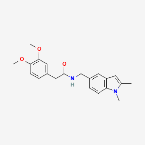 2-(3,4-dimethoxyphenyl)-N-((1,2-dimethyl-1H-indol-5-yl)methyl)acetamide