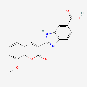 2-(8-methoxy-2-oxo-2H-chromen-3-yl)-1H-benzo[d]imidazole-5-carboxylic acid