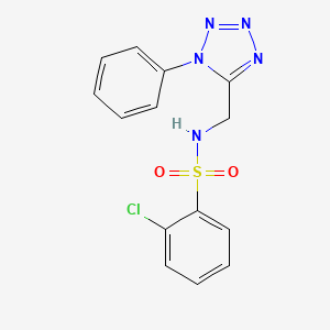 2-chloro-N-((1-phenyl-1H-tetrazol-5-yl)methyl)benzenesulfonamide