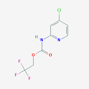 molecular formula C8H6ClF3N2O2 B2848121 2,2,2-三氟乙基-N-(4-氯吡啶-2-基)甲酸酯 CAS No. 1869660-29-6