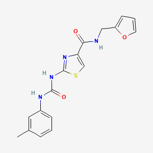 N-(furan-2-ylmethyl)-2-(3-(m-tolyl)ureido)thiazole-4-carboxamide