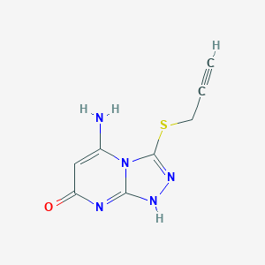 molecular formula C8H7N5OS B284815 5-amino-3-prop-2-ynylsulfanyl-1H-[1,2,4]triazolo[4,3-a]pyrimidin-7-one 