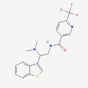 N-(2-(benzo[b]thiophen-3-yl)-2-(dimethylamino)ethyl)-6-(trifluoromethyl)nicotinamide