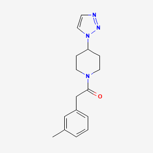 1-(4-(1H-1,2,3-triazol-1-yl)piperidin-1-yl)-2-(m-tolyl)ethanone