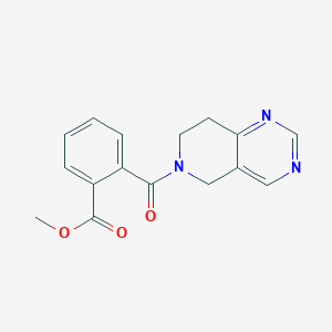 molecular formula C16H15N3O3 B2848174 Methyl 2-(5,6,7,8-tetrahydropyrido[4,3-d]pyrimidine-6-carbonyl)benzoate CAS No. 1797869-73-8