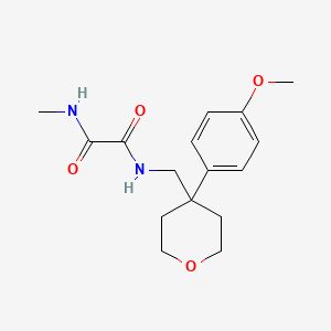 N'-[[4-(4-methoxyphenyl)oxan-4-yl]methyl]-N-methyloxamide