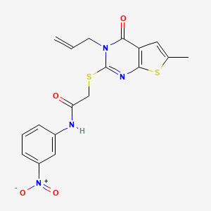 2-((3-allyl-6-methyl-4-oxo-3,4-dihydrothieno[2,3-d]pyrimidin-2-yl)thio)-N-(3-nitrophenyl)acetamide