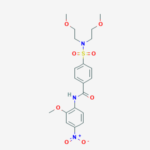4-[bis(2-methoxyethyl)sulfamoyl]-N-(2-methoxy-4-nitrophenyl)benzamide