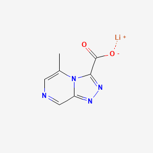 molecular formula C7H5LiN4O2 B2848189 Lithium 5-methyl-[1,2,4]triazolo[4,3-a]pyrazine-3-carboxylate CAS No. 2197062-76-1