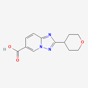 molecular formula C12H13N3O3 B2848191 2-(Oxan-4-YL)-[1,2,4]triazolo[1,5-A]pyridine-6-carboxylic acid CAS No. 1525736-60-0