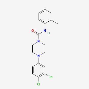 molecular formula C18H19Cl2N3O B2848198 4-(3,4-dichlorophenyl)-N-(2-methylphenyl)piperazine-1-carboxamide CAS No. 892799-23-4