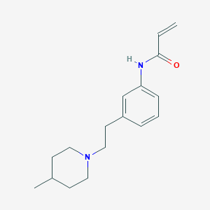 molecular formula C17H24N2O B2848200 N-[3-[2-(4-Methylpiperidin-1-yl)ethyl]phenyl]prop-2-enamide CAS No. 2305533-13-3