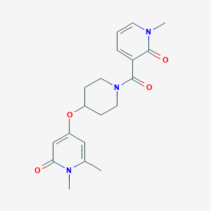 molecular formula C19H23N3O4 B2848201 1,6-dimethyl-4-((1-(1-methyl-2-oxo-1,2-dihydropyridine-3-carbonyl)piperidin-4-yl)oxy)pyridin-2(1H)-one CAS No. 2034313-46-5
