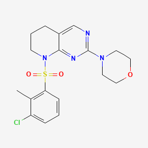 4-(8-((3-Chloro-2-methylphenyl)sulfonyl)-5,6,7,8-tetrahydropyrido[2,3-d]pyrimidin-2-yl)morpholine