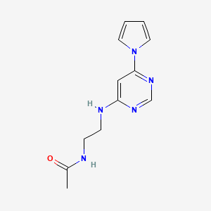 N-(2-((6-(1H-pyrrol-1-yl)pyrimidin-4-yl)amino)ethyl)acetamide