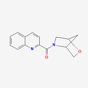 molecular formula C15H14N2O2 B2848216 2-Oxa-5-azabicyclo[2.2.1]heptan-5-yl(quinolin-2-yl)methanone CAS No. 2034459-40-8