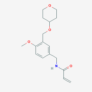 molecular formula C17H23NO4 B2848220 N-({4-methoxy-3-[(oxan-4-yloxy)methyl]phenyl}methyl)prop-2-enamide CAS No. 2094881-55-5
