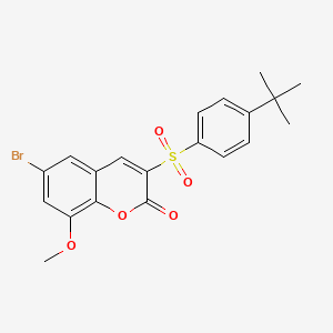 6-bromo-3-[(4-tert-butylphenyl)sulfonyl]-8-methoxy-2H-chromen-2-one