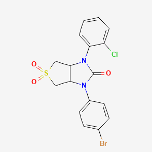molecular formula C17H14BrClN2O3S B2848222 1-(4-bromophenyl)-3-(2-chlorophenyl)tetrahydro-1H-thieno[3,4-d]imidazol-2(3H)-one 5,5-dioxide CAS No. 618397-32-3