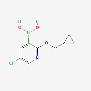 molecular formula C9H11BClNO3 B2848232 5-Chloro-2-(cyclopropylmethoxy)pyridine-3-boronic acid CAS No. 1987879-58-2