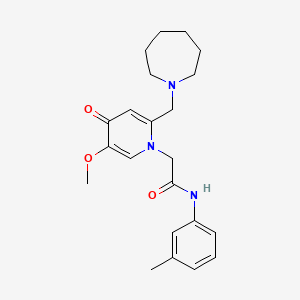 2-(2-(azepan-1-ylmethyl)-5-methoxy-4-oxopyridin-1(4H)-yl)-N-(m-tolyl)acetamide