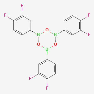 molecular formula C18H9B3F6O3 B2848237 2,4,6-Tris(3,4-difluorophenyl)boroxin CAS No. 1456935-98-0