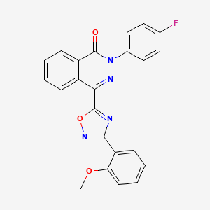molecular formula C23H15FN4O3 B2848245 2-(4-fluorophenyl)-4-[3-(2-methoxyphenyl)-1,2,4-oxadiazol-5-yl]phthalazin-1(2H)-one CAS No. 1207013-03-3