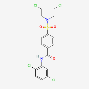 molecular formula C17H16Cl4N2O3S B2848248 4-[bis(2-chloroethyl)sulfamoyl]-N-(2,5-dichlorophenyl)benzamide CAS No. 314076-25-0