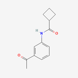 molecular formula C13H15NO2 B2848258 N-(3-acetylphenyl)cyclobutanecarboxamide CAS No. 109920-59-4